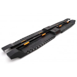 Бокові пороги Dakar V2 з LED (2 шт, метал) для Nissan Navara 2006-2015 рр