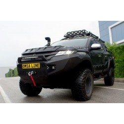 Передний бампер Dakar Чёрный с сенсором, с LED баром -2025 Защита картера для Mitsubishi L200 2015-2024 гг