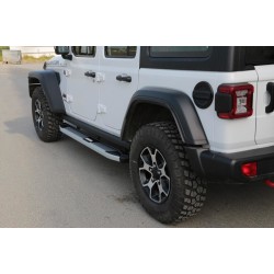 Бокові пороги Mevsim Grey (2 шт., Алюміній) для Jeep Wrangler 2018- рр