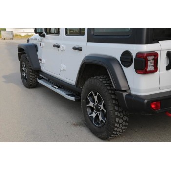 Бокові пороги Mevsim Grey (2 шт., Алюміній) для Jeep Wrangler 2018- рр