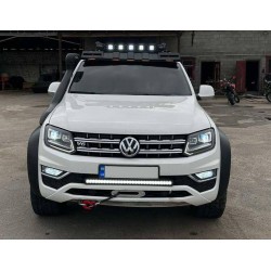 Козирок лобового скла під багажник DAKAR (LED) для Volkswagen Amarok 2010-2022 рр