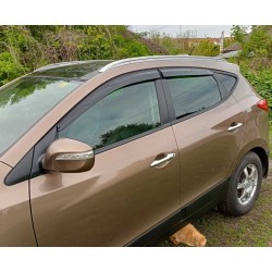 Ветровики (4 шт, Sunplex Sport) для Hyundai IX-35 2010-2015 гг