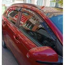 Ветровики (4 шт, Sunplex Sport) для Hyundai Kona 2017-2023 гг