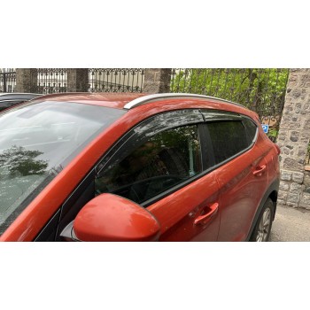 Ветровики (4 шт, Sunplex Sport) для Hyundai Tucson TL 2016-2021 гг