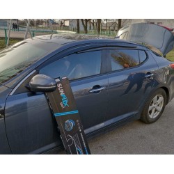 Ветровики (4 шт, Sunplex Sport) для Kia Optima 2010-2016 гг