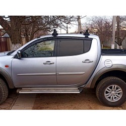 Ветровики (4 шт, Sunplex Sport) для Mitsubishi L200 2006-2015 гг