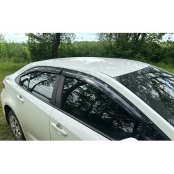 Ветровики (4 шт, Sunplex Sport) для Toyota Corolla 2019- рр