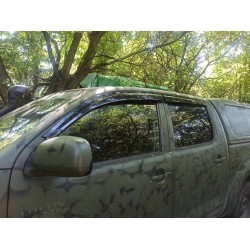 Ветровики (4 шт., Sunplex Sport) для Toyota Hilux 2015- гг