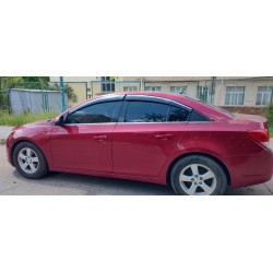 Ветровики с хромом (4 шт, Sunplex Chrome) для Chevrolet Cruze 2009-2015 гг