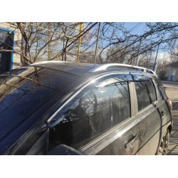 Ветровики с хромом (4 шт, Sunplex Chrome) для Nissan Qashqai 2007-2010 гг