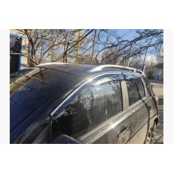 Ветровики с хромом (4 шт, Sunplex Chrome) для Nissan Qashqai 2010-2014 гг