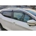 Ветровики с хромом (4 шт, Sunplex Chrome) для Nissan Qashqai 2014-2021 гг
