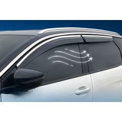 Ветровики с хромом (4 шт, Sunplex Chrome) для Peugeot 3008 2016-2023 гг