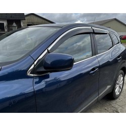 Ветровики с хромом (4 шт, Sunplex Chrome) для Renault Kadjar