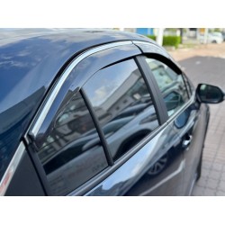 Ветровики с хромом (4 шт, Sunplex Chrome) для Toyota Corolla 2019- рр