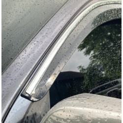 Ветровики с хромом (4 шт, Sunplex Chrome) для Toyota Hilux 2006-2015 гг
