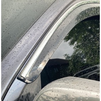 Ветровики с хромом (4 шт, Sunplex Chrome) для Toyota Hilux 2006-2015 гг