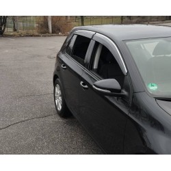 Ветровики с хромом (4 шт, Sunplex Chrome) для Volkswagen Golf 5