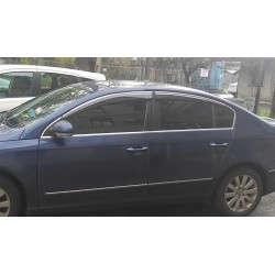 Ветровики с хромом SD (4 шт, EU, Sunplex Chrome) для Volkswagen Passat B7 2012-2015 гг