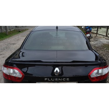 Спойлер LIP (Sunplex, черный) (125,4см*7,2см) для Renault Fluence 2009-2016 гг