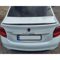 Спойлер LIP (Sunplex, черный) (118,5см*5,5см) для Dacia Logan II 2013-2022 гг