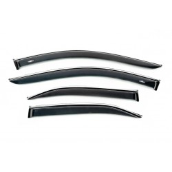 Ветровики с хром молдингом USA (4 шт, HIC) для Toyota Camry 2006-2011 гг