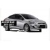 Накладки на зеркала без выреза под поворот BMW-style (2 шт) для Hyundai Accent 2011-2017 гг