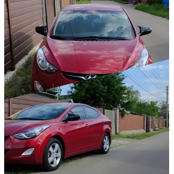 Накладки на дзеркала без вирізу під поворот BMW-style (2 шт) для Hyundai Elantra (MD/UD) 2011-2015 рр