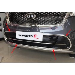 Накладка на решетку переднего бампера Libao (пластик) для Kia Sorento III UM 2014-2020 гг