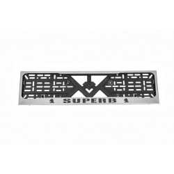 Рамка під номер хром (1 шт, нержавіюча сталь) для Skoda Superb 2001-2009 рр