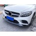Передняя лип юбка V2 1234 Upgrade (черная, 2018-2021) для Mercedes C-сlass W205