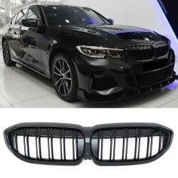 Решетка-ноздри (1 шт, черный глянец) для BMW 3 серия G20/21 2018- гг