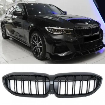 Решетка-ноздри (1 шт, черный глянец) для BMW 3 серия G20/21 2018- гг