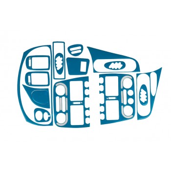 Накладки на панель (синий цвет) для Fiat Siena 1998- гг Накладки на панель (синий цвет) для Fiat Siena 1998- гг