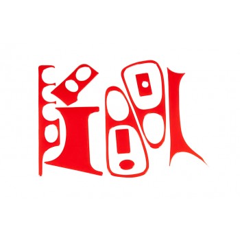 Накладки на панель (красный цвет) для Ford Escort 1995-2000 гг