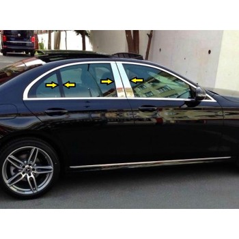 Накладки на дверные стойки (6 шт, нерж) для Mercedes A-сlass W177 2018- гг
