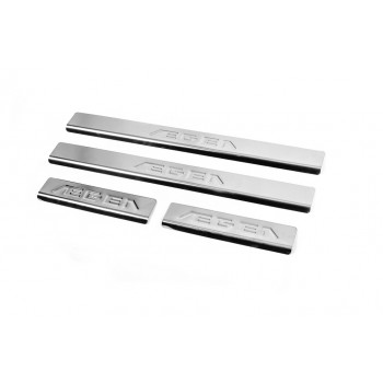 Накладки на пороги Carmos V2 Aegea (4 шт, нерж) для Fiat Tipo 2016- рр