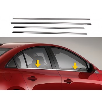 Універсальні нижні молдинги (4 шт, нерж) 80см на 2.2см, 76см на 2.2см