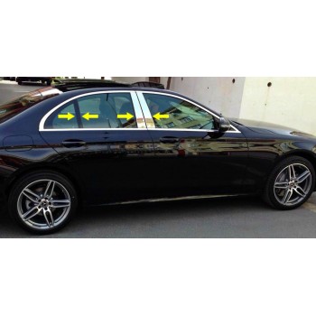 Накладки на стойки 2020-2025 (нерж) для Mercedes E-сlass W213 2016- гг