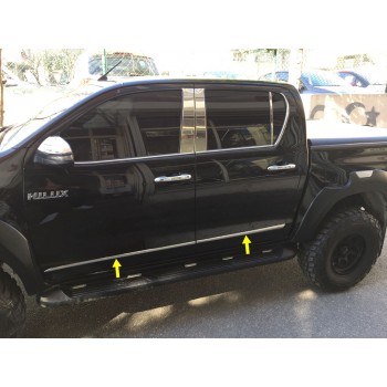 Накладки на молдинги Tit-designs (4 шт, нерж) для Toyota Hilux 2015- гг