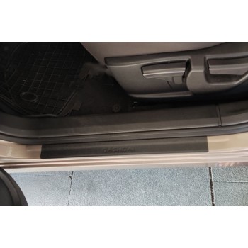 Накладки на пороги DDU (4 шт, пластик) для Nissan Qashqai 2014-2021 гг