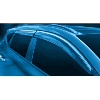 Ветровики с хромом (4 шт, Sunplex Chrome) для Kia Sportage 2015-2021 гг