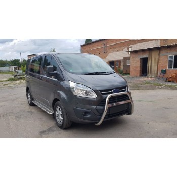Кенгурятник WT006 (нерж) для Ford Custom 2013-2022 гг