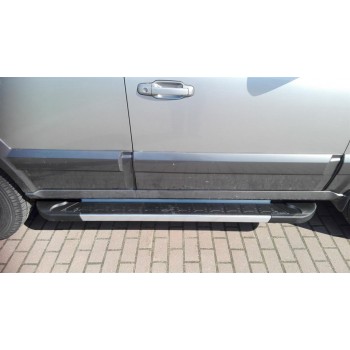 Бокові пороги RedLine V1 (2 шт., Алюміній) для Kia Sorento I BL 2002-2009 рр