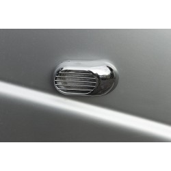 Решітка на повторювач Овал (2 шт, ABS) для Mitsubishi Outlander 2006-2012рр
