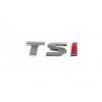 Напис TSI (косою шрифт) TS - хром, I - червона для Volkswagen Golf 7/E-Golf