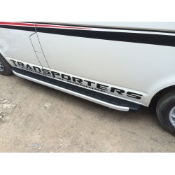 Бокові пороги Fullmond (2 шт., алюм) Довга база для Volkswagen T5 Multivan 2003-2010 рр