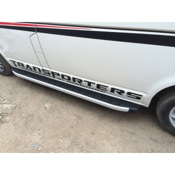 Боковые пороги Fullmond (2 шт, алюм) Длинная база для Volkswagen T5 Multivan 2003-2010 гг