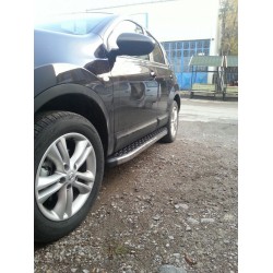 Бокові пороги BlackLine (2 шт, алюміній) довга база для Nissan Qashqai 2010-2014рр