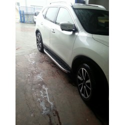 Боковые пороги BlackLine (2 шт, алюминий) для Nissan X-trail T32/Rogue 2014-2021 гг
